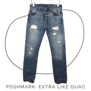 Levi's 501 Distressed Jeans